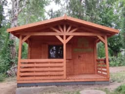 Drewniany domek Aleksander - letniskowy, wymiary 6x4 m