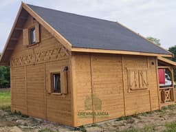 Drewnolandia, domek drewniany Marcel II, 25m², z tarasem
