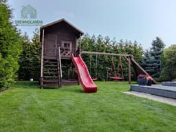 Drewniany plac zabaw z domkiem Lolek - idealny wybór dla aktywnych dzieci