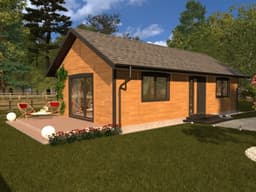 Szczegółowa wizualizacja domu CRK1 PLUS – nowoczesny projekt domu o powierzchni 70 m²
