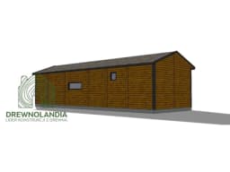 Ariel IV – wizualizacja eleganckiego domu drewnianego o wymiarach 12x4 m
