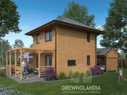 Dom całoroczny Łukasz, 35 m², funkcjonalny i nowoczesny projekt