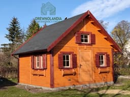 Drewniany domek letniskowy Mikołaj II z antresolą, 5x5m, Drewnolandia