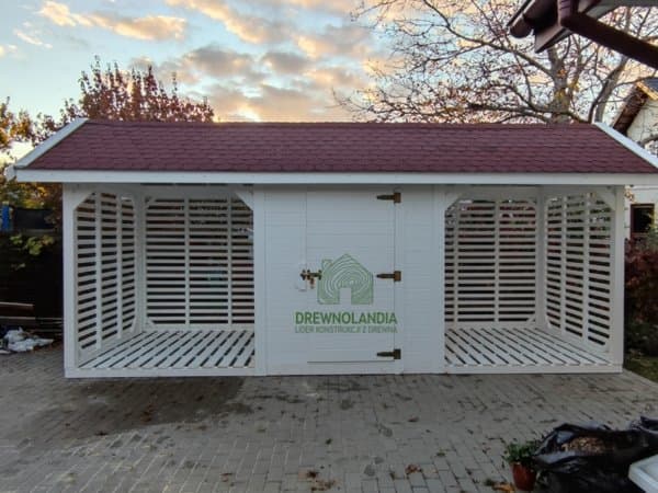 Wiata Wiktoria - 6x2m, drewutnia 