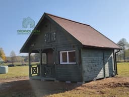 Domek drewniany z antresolą – całoroczny – model CRA1
