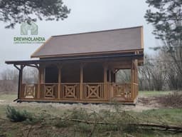 CRP6 – domek całoroczny z tarasem, drewniany