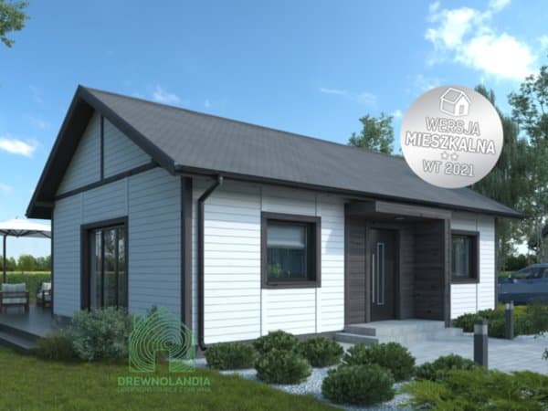 Dom mieszkalny całoroczny DREWNOLANDIA 1 CRK PLUS – 70 m² 