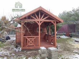 Drewnolandia - domek letniskowy Bolesław 6x3 m, drewniany, na działkę