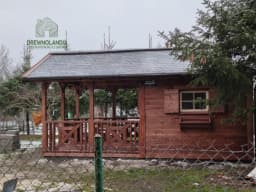 Domek drewniany Bolesław - 6x3 m z tarasem, powierzchnia 18 m²