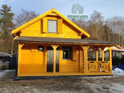 CRP10 - Domek drewniany z poddaszem, 35 m², idealny na każdą porę roku