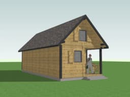 Widok boczny domku „bliźniak” W1X2 – przestronny projekt z dwoma wejściami