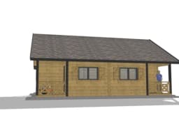 Kompleks domków W1X4 – widok z przodu na wszystkie 4 segmenty