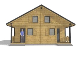 Wnętrze kompleksu domków W1X4 – przestronny układ wnętrza
