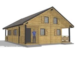 Domki letniskowe na wynajem W1X4 – detale wykończenia w drewnie