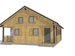 Kompleks domków letniskowych W1X4 – widok z perspektywy ogrodu