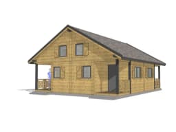 Widok na elewację kompleksu W1X4 – 4 segmenty z tarasem