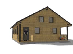 W1X4 – widok na szczegóły architektoniczne i tarasy