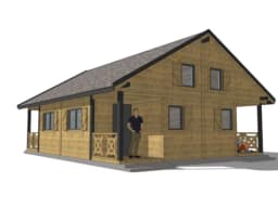 Kompleks domków letniskowych W1X4 – widok na elewację