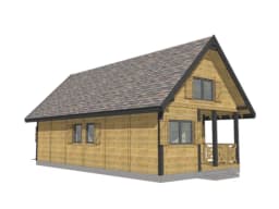 Elewacja boczna domku „bliźniak” W2X2 – detale architektoniczne