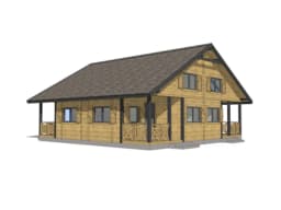 Kompleks domków W2X4 – frontalny widok z ogrodem