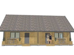 Szeregowy domek letniskowy J1X2 – detal architektoniczny