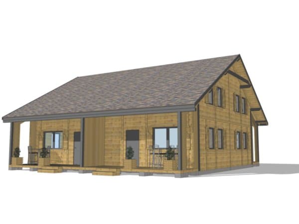 Kompleks domków pod wynajem J1X4 – 120 m2