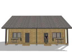 J1X4 – drewniane domki letniskowe z tarasami w minimalistycznym stylu