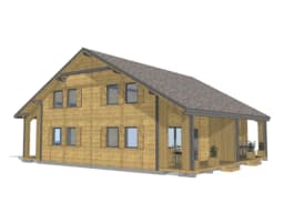 Widok z przodu na kompleks J1X4 – harmonia z naturą