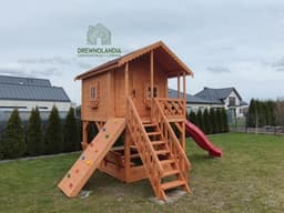 Domek drewniany Bolek – plac zabaw dla dzieci – Drewnolandia
