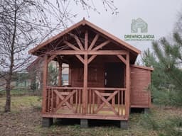 Domek letniskowy z tarasem Bolesław, wymiary 6x3 m