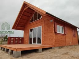 Drewniany domek CRA6 od Drewnolandii – elegancka przestrzeń rekreacyjna