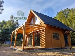 Domek Leon III - drewniany domek letniskowy 35m² od Drewnolandii