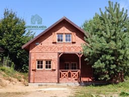 Letniskowy domek drewniany 5x5 z tarasem Mieszko II - domek na działkę