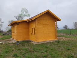 Oliwia Bis - drewniana wiata samochodowa, wymiary 9x3,5 m, dodatkowe zadaszenie na przechowywanie