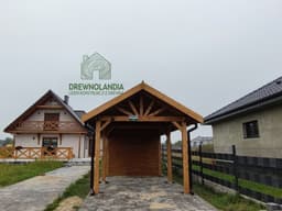Drewniana wiata Agnieszka - garaż samochodowy z zadaszeniem, wymiary 6x3 m