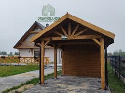 Agnieszka - wiata drewniana, garaż na samochód, o wymiarach 6x3 m