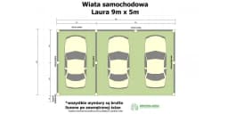 Drewniana wiata Laura 9x5m – Ochrona dla trzech pojazdów - zdjęcie 3