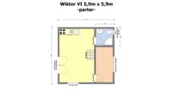  Wiktor VI z oknami PCV - 5,9x5,9m - zdjęcie 3
