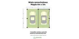 Wiata samochodowa Sara 6x5m – Nowoczesne zadaszenie dla dwóch aut - zdjęcie 2