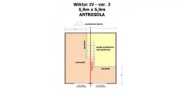Domek letniskowy drewniany z antresolą Wiktor IV V2 – 35 m² - zdjęcie 5