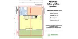 Nowoczesny drewniany domek z antresolą Adam IV 5,9m x 5,9m  - zdjęcie 3
