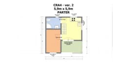 Domek rekreacyjny całoroczny CRA4 - wersja 2 - V2 - 35 m² - zdjęcie 3