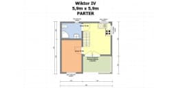 Domek letniskowy drewniany z antresolą Wiktor IV V2 – 35 m² - zdjęcie 3