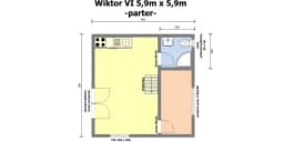  Wiktor VI z oknami PCV - 5,9x5,9m - zdjęcie 5