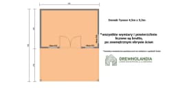 Domek ogrodowy z tarasem Tymon 4,5x3m + 4,5x2,5 - zdjęcie 2