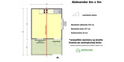 Domek Letniskowy Aleksander - 6x4m, domek z drewna 