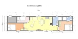 Drewniany domek rekreacyjny całoroczny CRK3 - 70 m² - zdjęcie 2