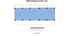 Wiata samochodowa Grażyna 12,5x4m – Solidna ochrona z pomieszczeniem gospodarczym - zdjęcie 2
