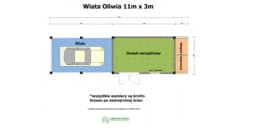 Wiata samochodowa Oliwia 11x3 – Kompaktowa ochrona z miejscem na przechowywanie - zdjęcie 2