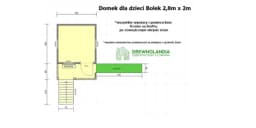 Domek dla dzieci Bolek - 2,8m x 2m z małym placem zabaw - zdjęcie 2